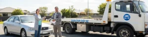 Cash For Car NZ with a happy customer - verticle